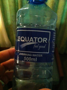 Equator brand bottled water from Kenya.