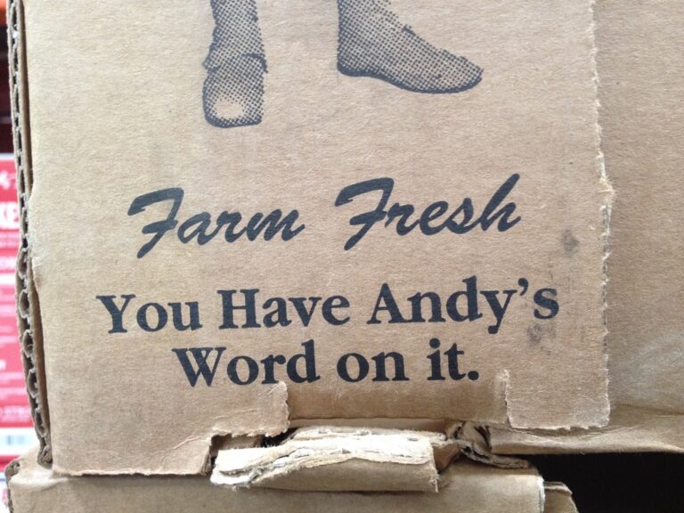 Farm fresh: You have Andy's work on it